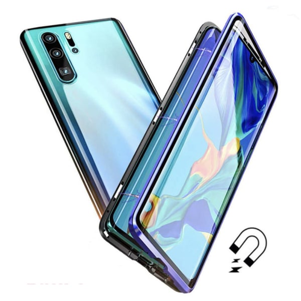 Härdat Glas Magnetiskt Skal - Huawei P30 Pro Svart