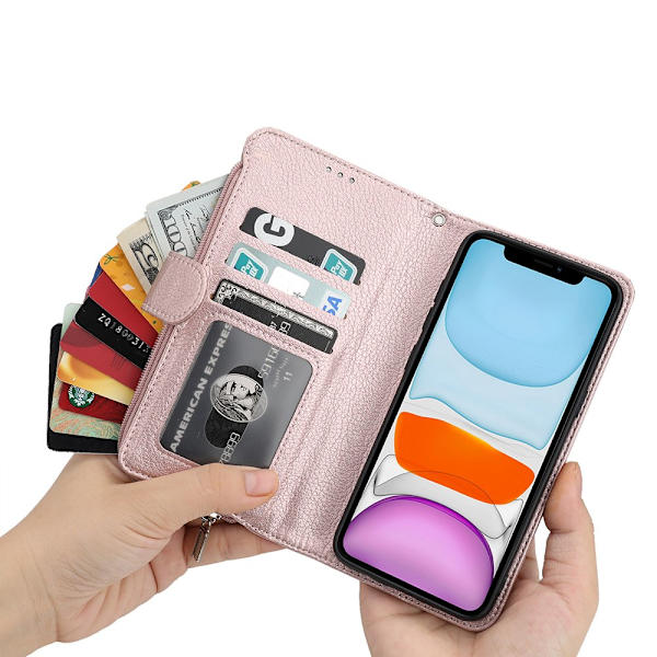 Genomtänkt Plånboksfodral - iPhone 11 Roséguld