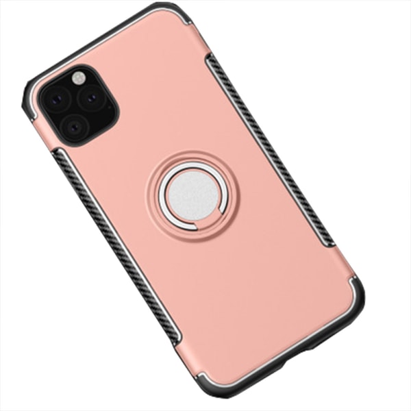 Glat Floveme-etui med ringholder - iPhone 11 Pro Max Röd