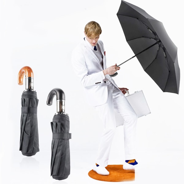 H�llbart Smidigt Paraply (Brittisk Stil) Svart