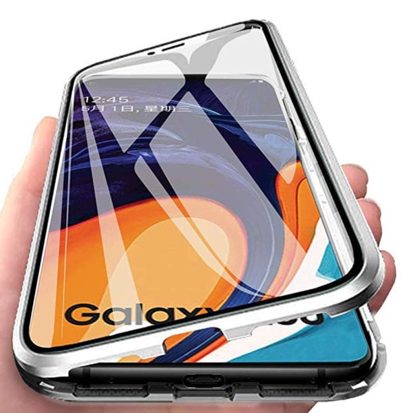 Stilfuldt dobbelt magnetisk cover - Samsung Galaxy A20E Silver