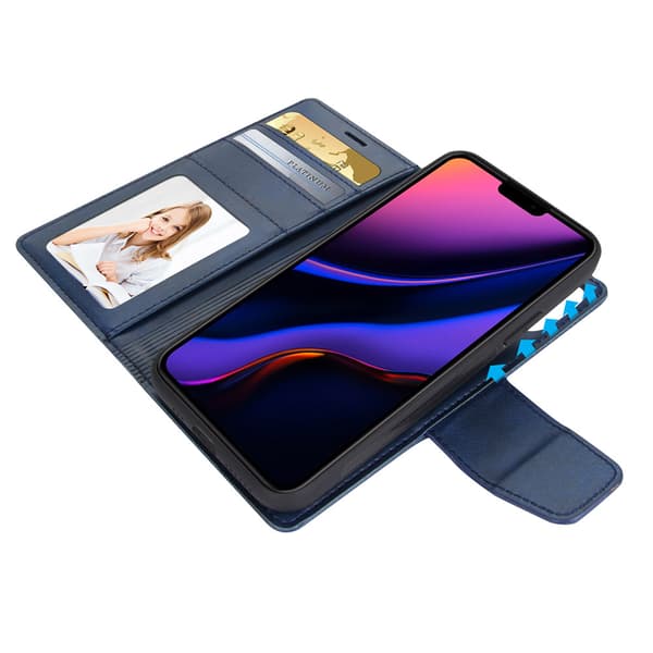 iPhone 11 - Genomtänkt Hanman Plånboksfodral Blå