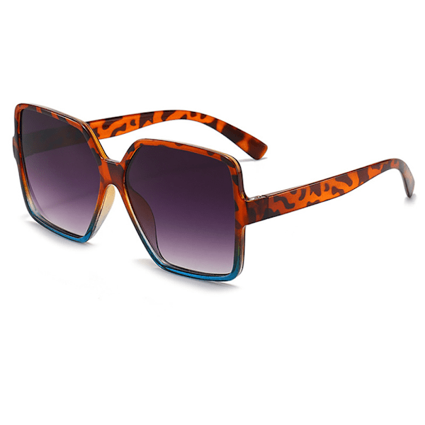 Exklusiva Polariserade Solglasögon Leopard/Blå