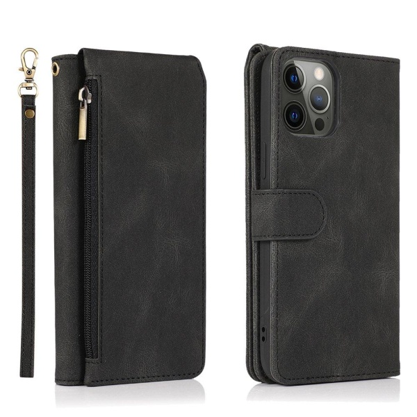 Stilig effektivt lommebokdeksel - iPhone 12 Pro Max Svart
