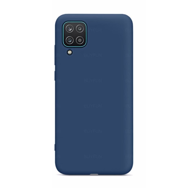 Klassisk silikondeksel (LEMAN) - Samsung Galaxy A12 Mörkblå