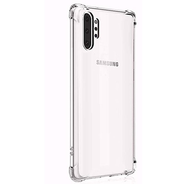 Samsung Galaxy Note10+ - Flovemen harkittu silikonikuori Transparent/Genomskinlig