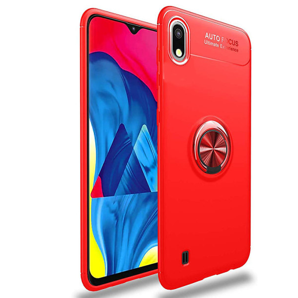 Samsung Galaxy A10 - Cover med ringholder Svart/Röd