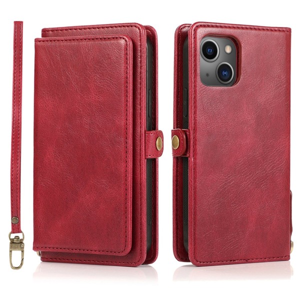 Gjennomtenkt og glatt lommebokdeksel - iPhone 13 Röd