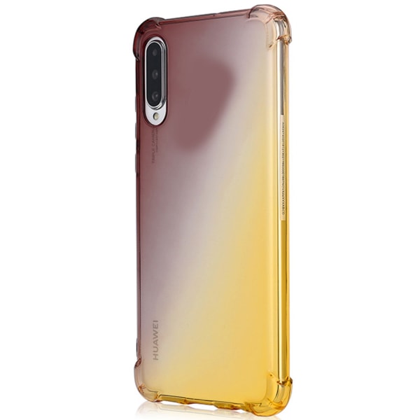 Huawei P30 - Kraftfullt Skyddande Silikonskal Svart/Guld