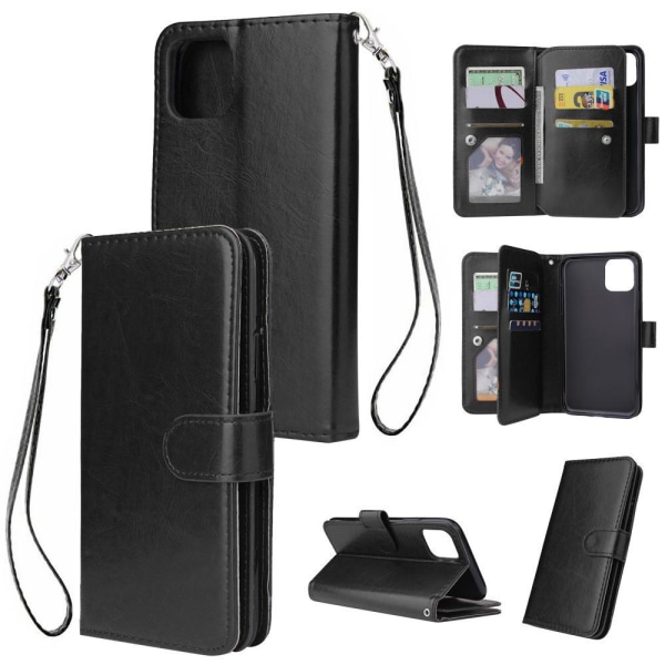 Robust, glatt 9-korts lommebokdeksel - iPhone 12 Pro Max Röd
