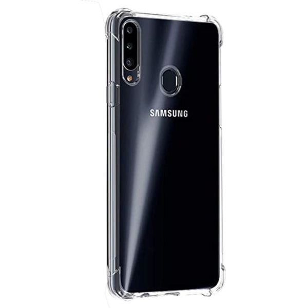 Skyddande Floveme Silikonskal - Samsung Galaxy A20S Transparent/Genomskinlig