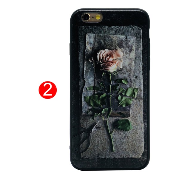 LEMAN Deksel med blomstermotiv til iPhone 6/6S Plus 2