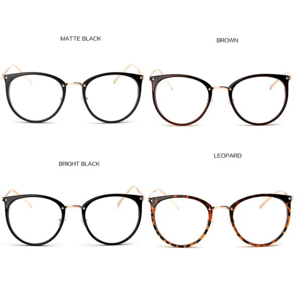 Stilige og komfortable damebriller (uten styrke) Leopardmönstrat
