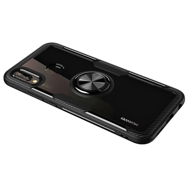 St�td�mpande Skal med Ringh�llare - Huawei P Smart 2019 Röd