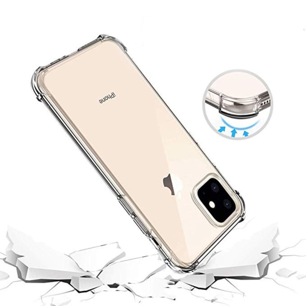 iPhone 11 - Profesjonelt (tykke hjørner) silikonskall Transparent/Genomskinlig