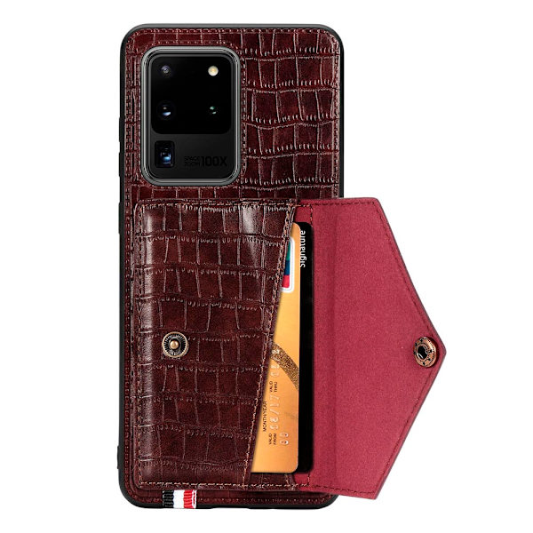 Professionellt Skal med Korthållare - Samsung Galaxy S20 Ultra Grön