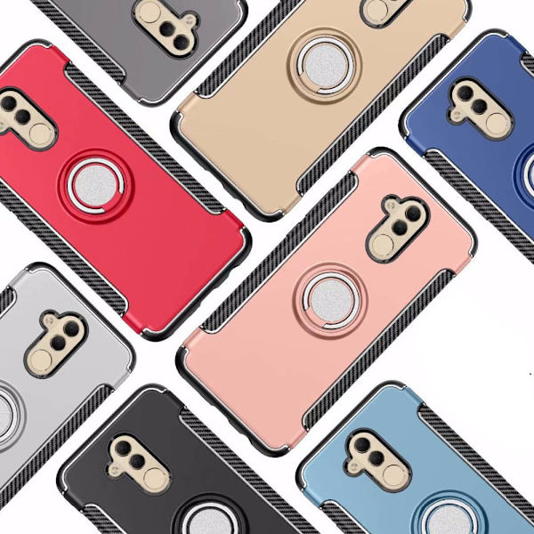 Stilsäkert Skal med ringhållare till Huawei Mate 20 Lite Grå