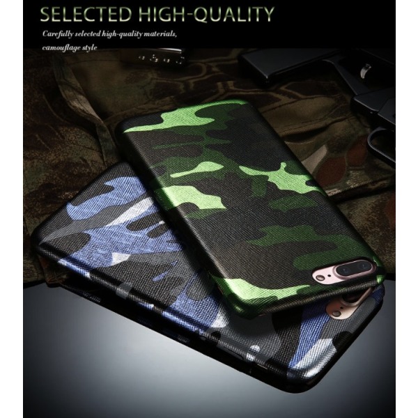 Stilsäkert Militärmönstrat skal till iPhone 7 PLUS från NKOBEE Blå