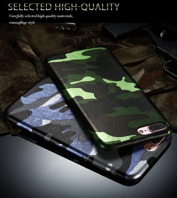 Stilsäkert Militärmönstrat skal till iPhone 7 PLUS från NKOBEE Blå Blå