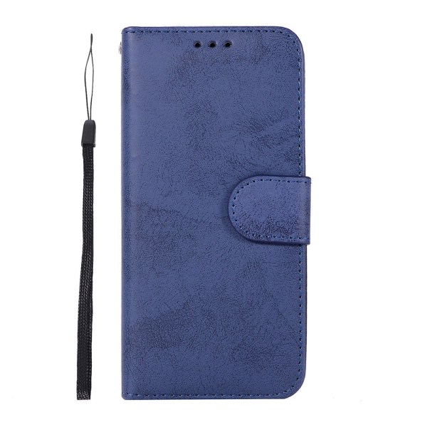 Samsung Galaxy S9 - Silk-Touch Fodral med Plånbok och Skal Marinblå