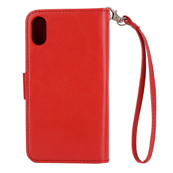 ROYBEN'S Wallet Cover til iPhone XS Max (dobbeltfunktion) Röd