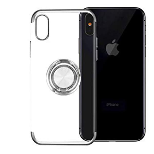 Elegant Smart Silikoneskal med Ringholder - iPhone X/XS Röd