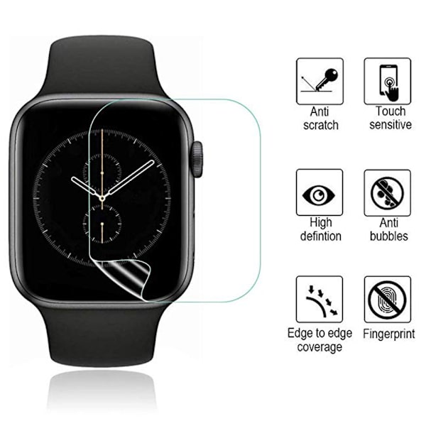 Mjukt Skärmskydd PET Apple Watch Series 5/4 40/44mm Transparent