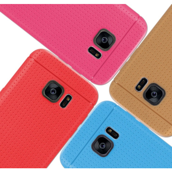 Skyddande Praktiskt Silikonskal - Samsung Galaxy S7 Edge Röd