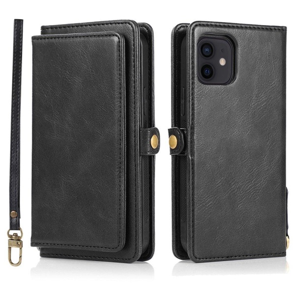 Kätevä 2-in-1 lompakkokotelo - iPhone 12 Svart