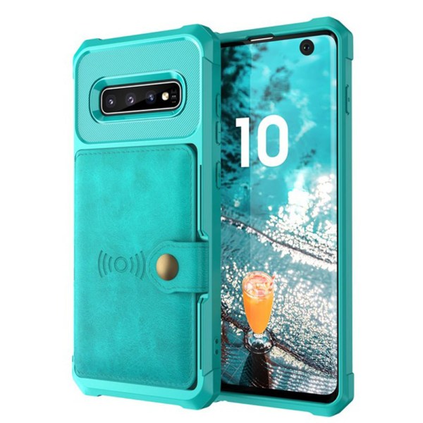 Samsung Galaxy S10E - Cover med kortrum Grön