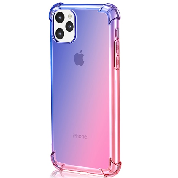 iPhone 11 Pro - Beskyttende silikondeksel (FLOVEME) Blå/Rosa