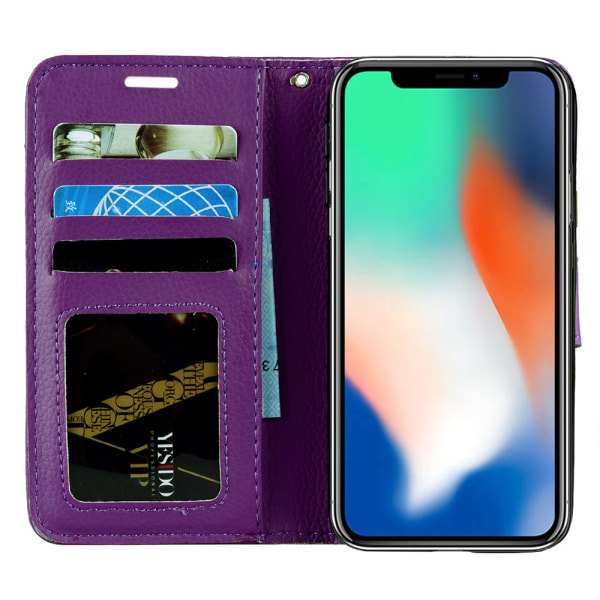 NKOBE:n tyylikäs lompakkokotelo iPhone XS Maxille Blå