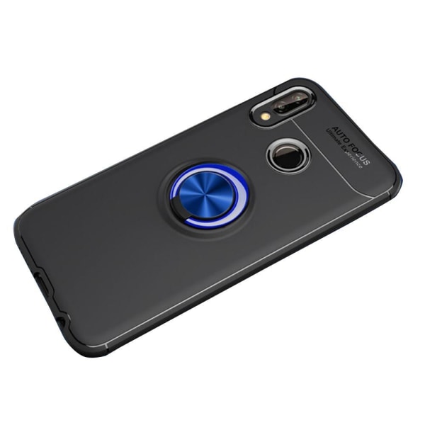 Huawei P20 Lite - Käytännöllinen kansi sormustelineellä Blå/Blå