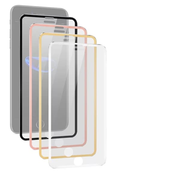 2-PACK HuTech Skärmskydd med Aluminiumram för iPhone XR Roséguld