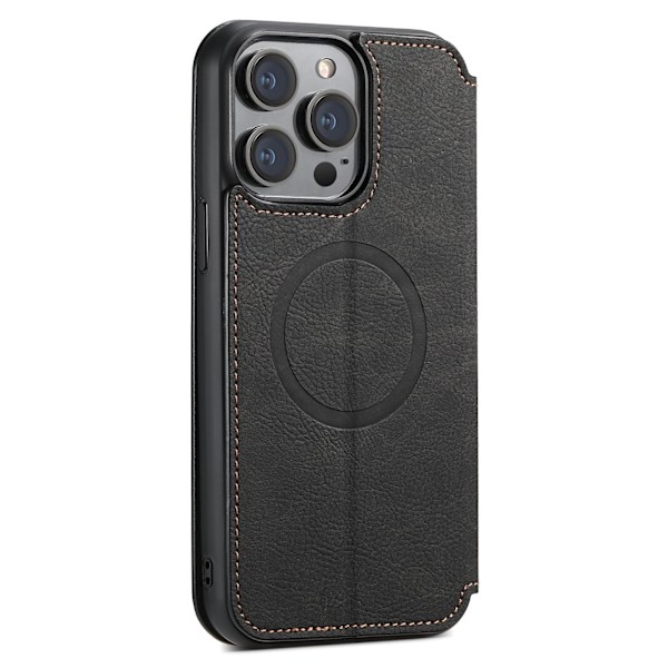 iPhone 13 Pro Leman Plånboksfodral - Stil, Skydd & Funktion i Ett! Mörkbrun