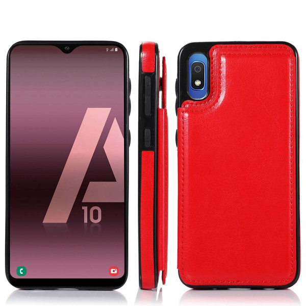Fleksibelt cover med kortholder NKOBEE - Samsung Galaxy A10 Röd
