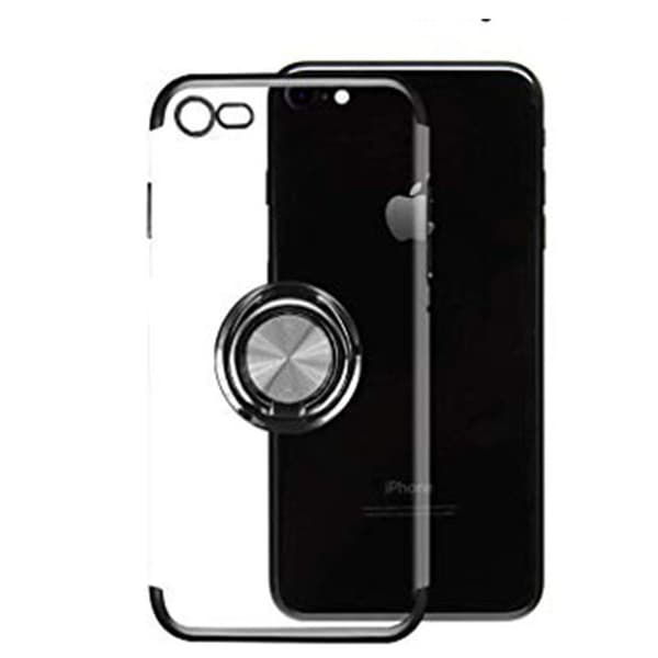 Smart Silikonskal med Ringhållare (FLOVEME) - iPhone 8 Blå
