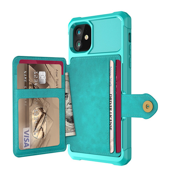 Glat stilfuldt etui med kortrum - iPhone 12 Svart