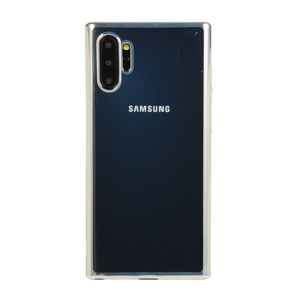 Tyylikäs silikonikuori - Samsung Galaxy Note10 Plus Silver
