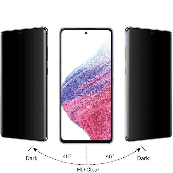 3-PAK Anti-Spy skärmskydd HD 0,3 mm Samsung Galaxy A52s 5G Transparent