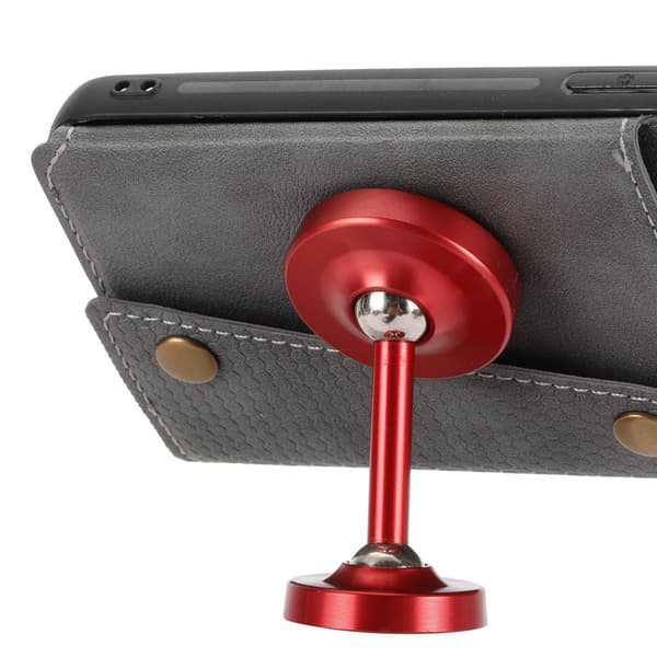 Samsung Galaxy A14 5G Magnetisk Plånboksfodral i Retro Stil med 4-kortfack Grå