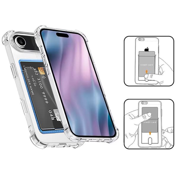 iPhone 17 Air Mobilskal med Luftfickor & Kortfack