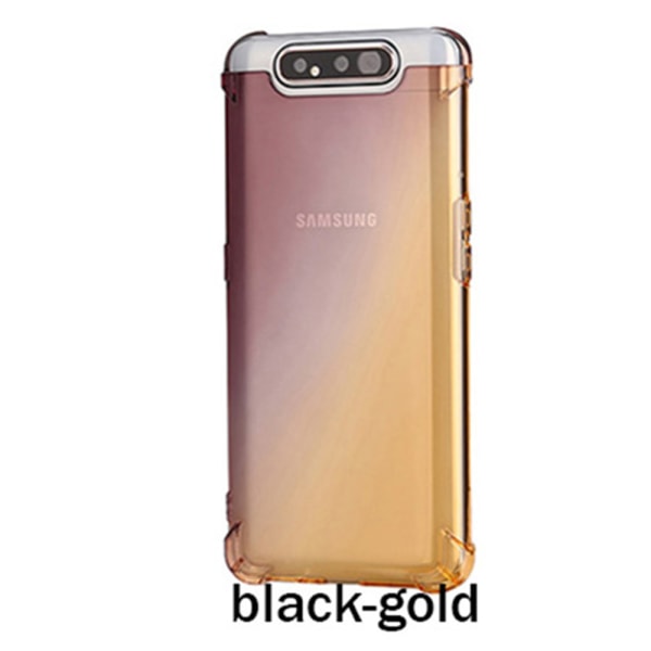 Holdbart Air-Bag beskyttelsescover (FLOVEME) - Samsung Galaxy A80 Svart/Guld
