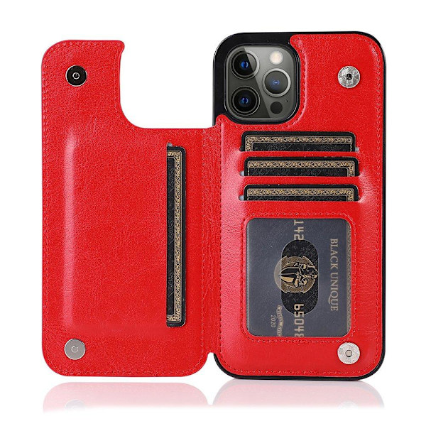 Stilfuldt cover med kortrum - iPhone 13 Pro Max Mörkblå