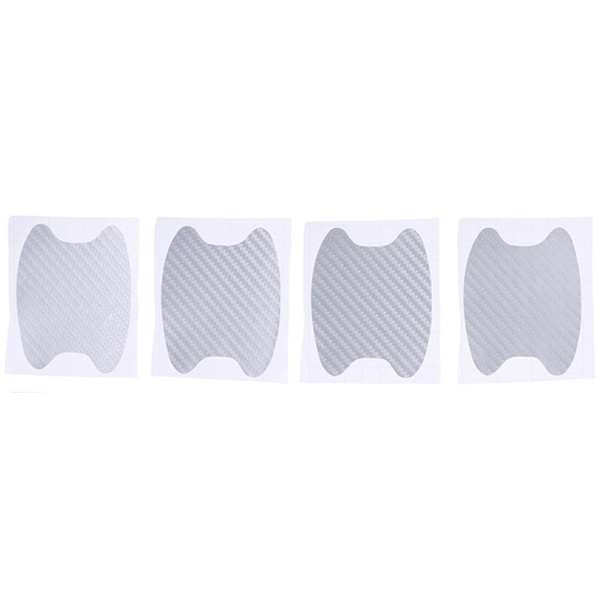 Karbonfiber Skydd 4-Pack Dörrhandtags Fördjupning Silver