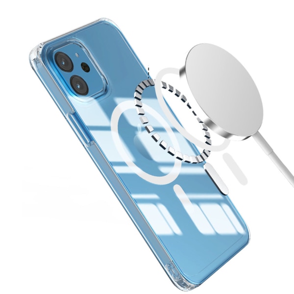 Iskuja vaimentava magneettinen suojus - iPhone 12 Pro Max Genomskinlig
