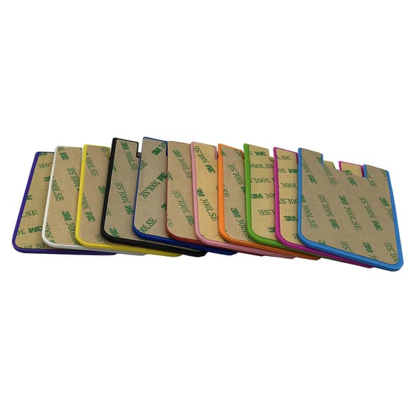 Smart universal kortholder til mobiltelefoner (selvklæbende) Röd