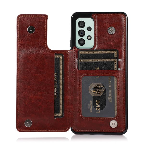 Stilfuldt cover med kortrum - Samsung Galaxy A33 5G Rosaröd