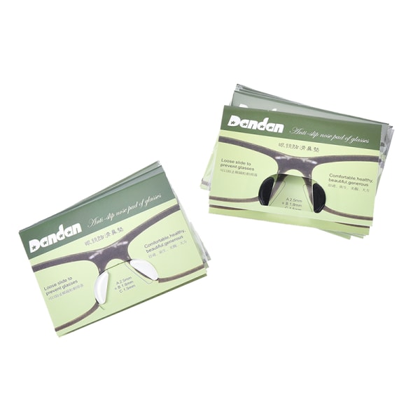 Slidbestandige bløde briller silikone næsepuder (1-par) Genomskinlig 1.8mm