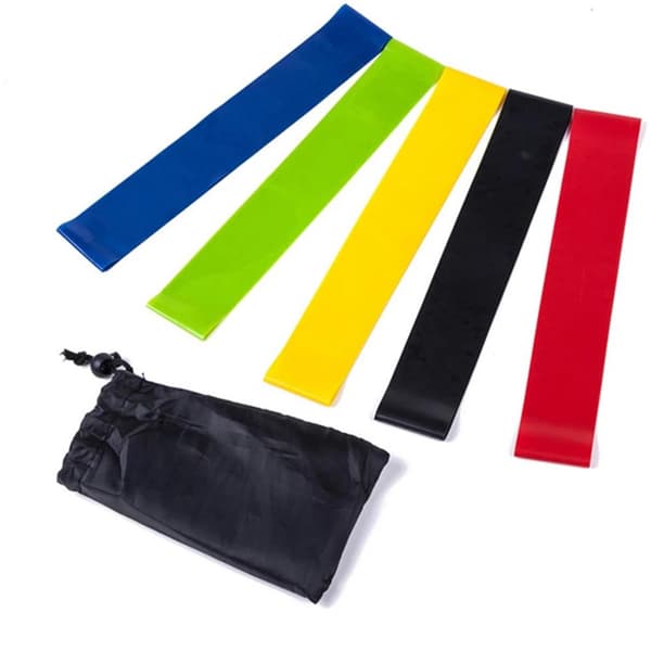 5-Pack Motstånds Gummiband Flerfärgad
